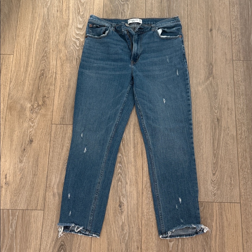 Abercrombie & Fitch Medium Blue Straight Leg Jeans